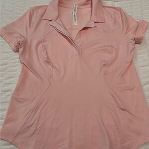 lululemon athletica Light Pink Short Sleeve Polo